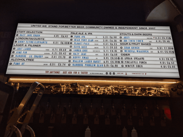 Best Sports Bars in London - Brewdog Seven Dials