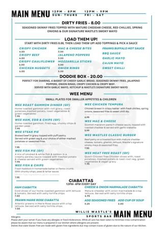 Best Sports Bars in Ayr - Willie Wastle's Sports Bar & Restaurant