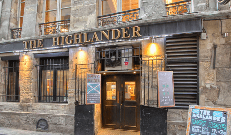 Les Meilleurs Bars à Paris - The Highlander Scottish Pub Paris