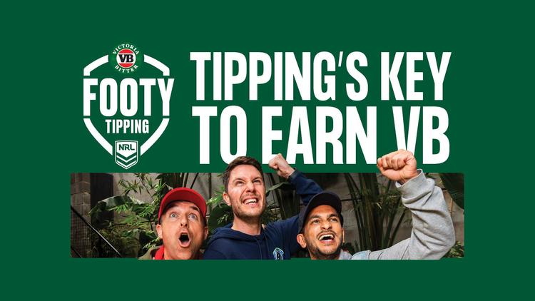 Enter your tips in venue and earn a free schooner of VB every round in VB NRL Footy Tipping.